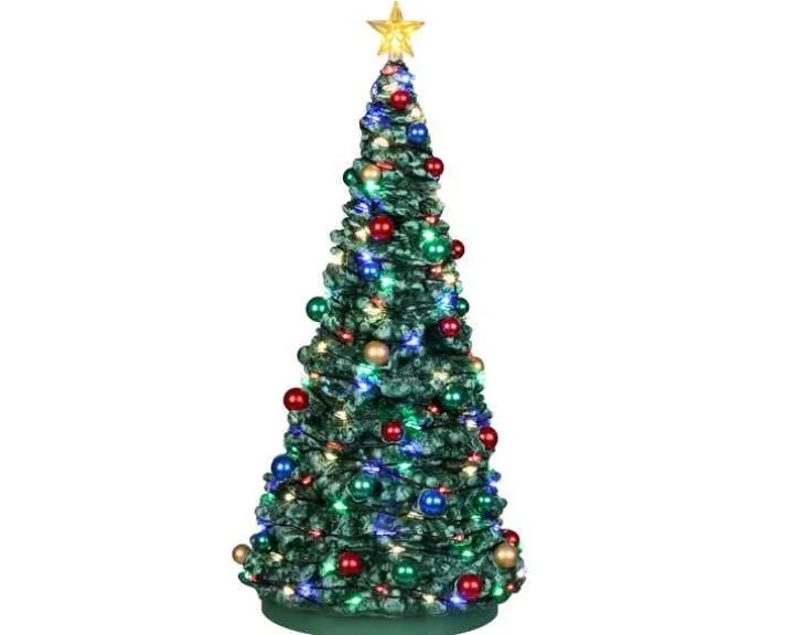 24954 - Outdoor Holiday Tree, Battery-Operated (4.5-Volt) - Lemax Christmas Village Trees