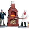 64066 - Outdoor Pizza Oven, Set Of 4, Battery-Operated (4.5 Volts) - Lemax Misc. Accessories
