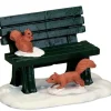 54938 - Park Bench In Winter - Lemax Misc. Accessories