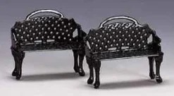 34897 - Patio Bench, Set Of 2 - Lemax Christmas Village Misc. Accessories