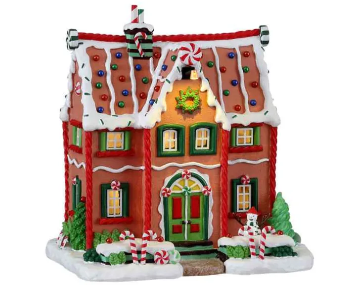 15826 - Peppermint House, Battery-Operated (4.5-Volt) - Lemax Sugar N Spice Christmas Houses & Buildings