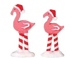 74209 - Pink Flamingos, Set Of 2 - Lemax Sugar N Spice Accessories