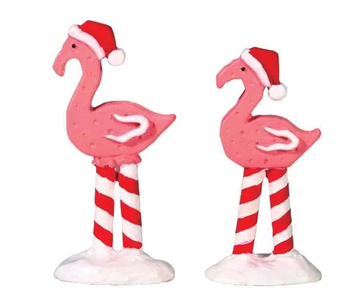 74209 - Pink Flamingos, Set Of 2 - Lemax Sugar N Spice Accessories