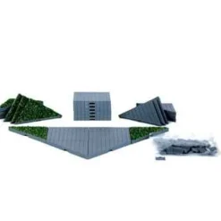 64109 - Plaza System (Grey, Triangle Grass) - 24 Pieces - Lemax Landscape
