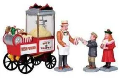 02832 - Popcorn Seller, Set Of 4 - Lemax Christmas Figurines
