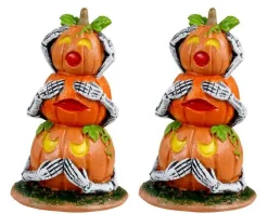 34073 - Pumpkin Snowmen, Set Of 2 - Lemax Spooky Town Accessories