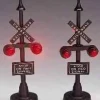 34954 - Railway Stop Light, Set Of 2, Battery-Operated (4.5V) - Lemax Christmas Village Misc. Accessories
