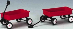 44175 - Red Wagons, Set Of 2 - Lemax Christmas Village Misc. Accessories