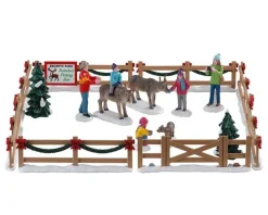 93434 - Reindeer Petting Zoo, Set Of 17 - Lemax Table Pieces