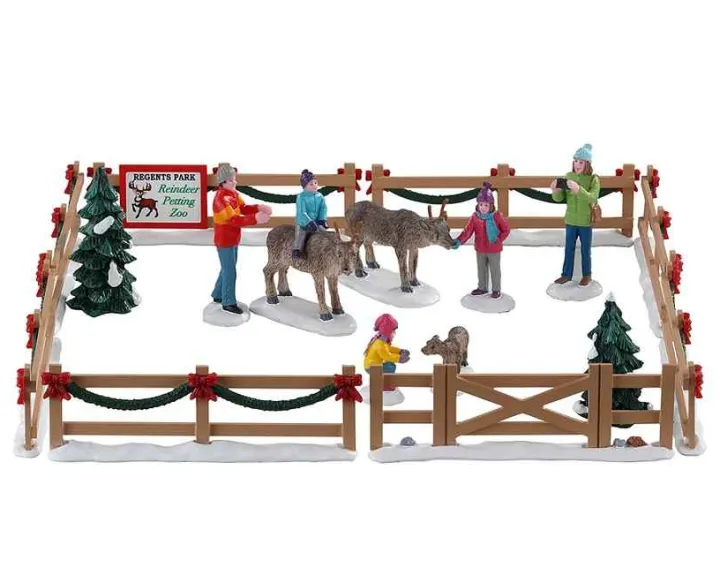 93434 - Reindeer Petting Zoo, Set Of 17 - Lemax Table Pieces