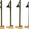 54362 - Rustic Street Lamp, Set Of 4, Battery-Operated (4.5V) - Lemax Christmas Village Misc. Accessories
