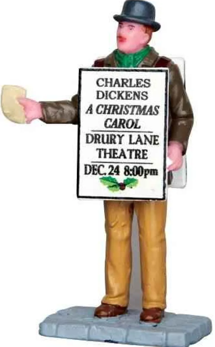 42258 - Sandwich Board Man - Lemax Christmas Village Figurines