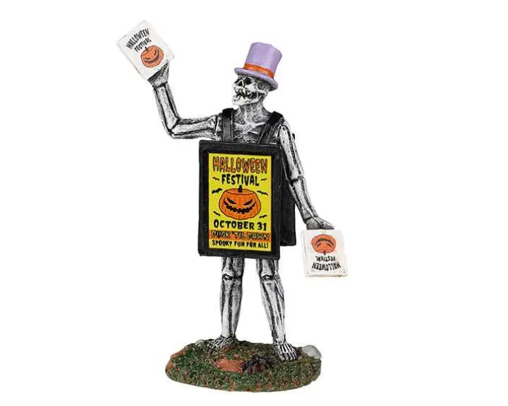 22102 - Sandwich Board Skeleton - Lemax Spooky Town Halloween Village Figurines