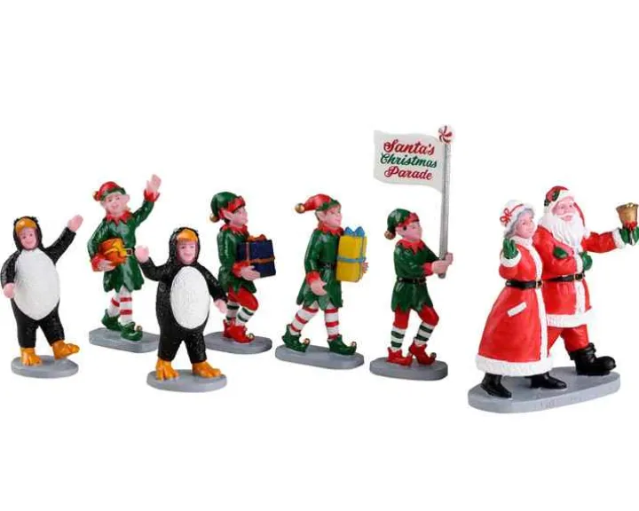 23592 - Santa's Elf Parade, Set Of 7 - Lemax Christmas Village Table Pieces