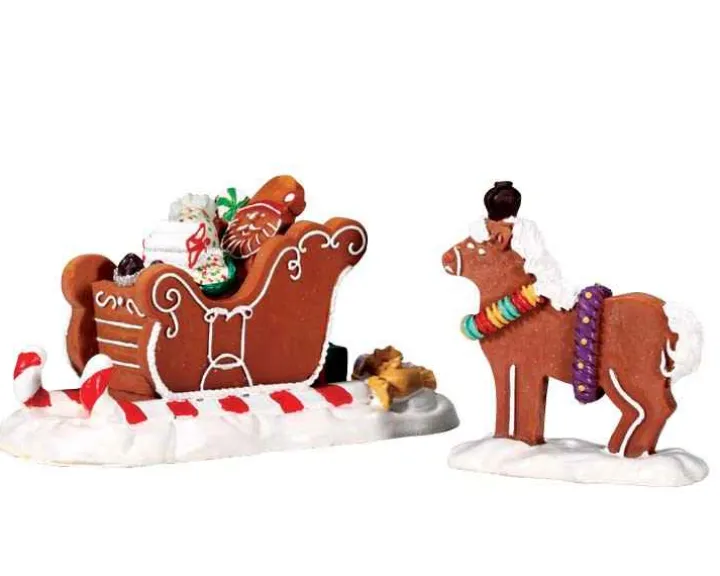 73294 - Santa's Sleighride, Set Of 2 - Lemax Sugar N Spice Accessories