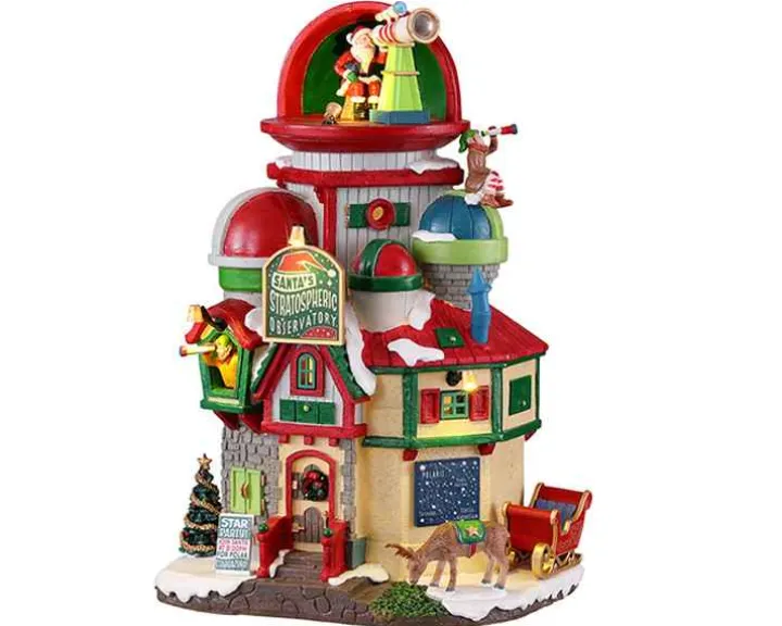 15801 - Santa's Stratospheric Observatory, Battery-Operated (4.5-Volt) - Lemax Santa's Wonderland Christmas Village Houses & Buildings