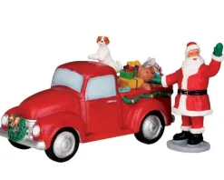 53219 - Santa's Truck, Set Of 2 - Lemax Christmas Village Table Pieces