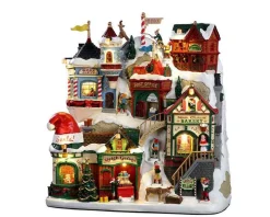25925 - Santa's Village, Battery-Operated (4.5-Volt) - Lemax Facades
