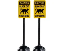 04712 - Scary Road Signs, Set Of 2 - Lemax Spooky Town Accessories
