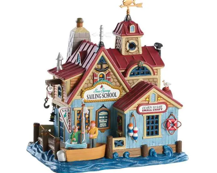 85336 - Sea Spray Sailing School - Lemax Plymouth Corners