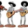 12884 - Skeleton Mariachi Band, Set Of 3 - Lemax Spooky Town Halloween Village Figurines