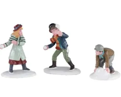 02942 - Snowball Skirmish, Set Of 3 - Lemax Figurines
