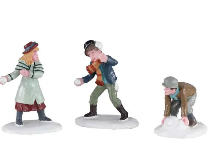 02942 - Snowball Skirmish, Set Of 3 - Lemax Figurines