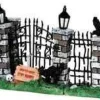 34606 - Spooky Iron Gate And Fence, Set Of 5 - Lemax Spooky Town Halloween Village Accessories