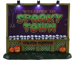 04710 - Spookytown Sign, Battery-Operated (4.5-Volt) - Lemax Spooky Town Accessories