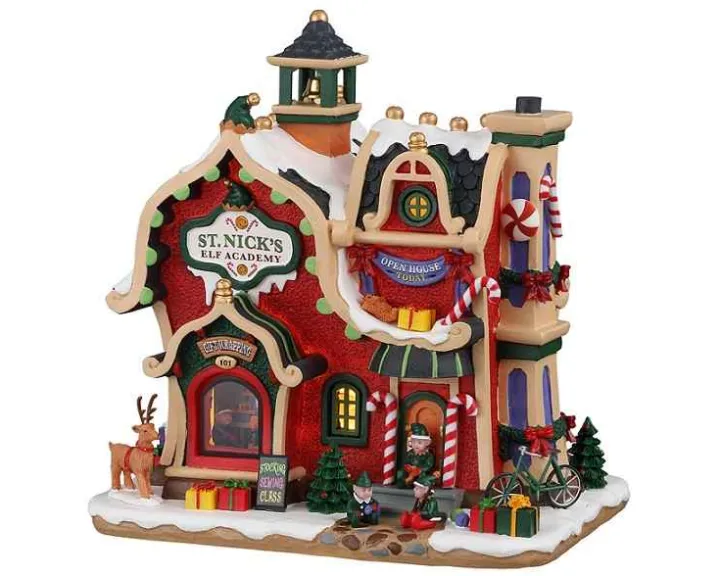 95530 - St. Nick's Elf Academy, Battery-Operated (4.5-Volt) - Lemax Santa's Wonderland