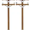 64461 - Telephone Poles, Set Of 2 - Lemax Christmas Village Misc. Accessories