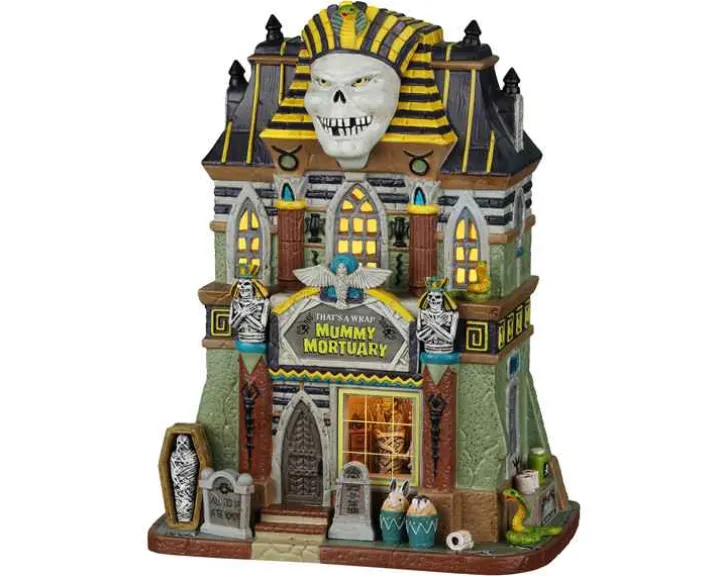 25850 - That's A Wrap Mummy Mortuary - Lemax Spooky Town Halloween Village Houses & Buildings