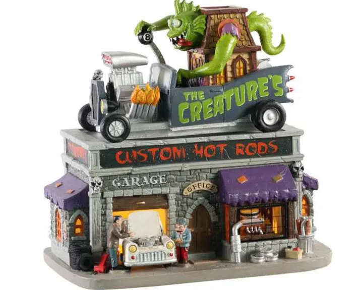 05611 - The Creature's Custom Hot Rod Shop - Lemax Spooky Town Houses