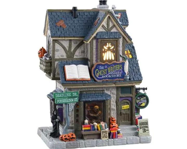 15729 - The Ghost Writer's Antique Bookstore - Lemax Spooky Town Houses