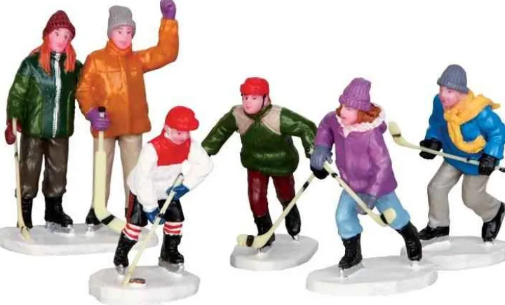 42240 - The Home Team, Set Of 5 - Lemax Christmas Village Figurines