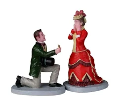 22141 - The Proposal, Set Of 2 - Lemax Christmas Village Figurines