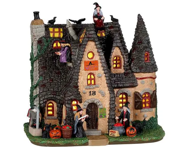 25854 - The Witch's Cottage - Lemax Spooky Town Halloween Village Houses & Buildings