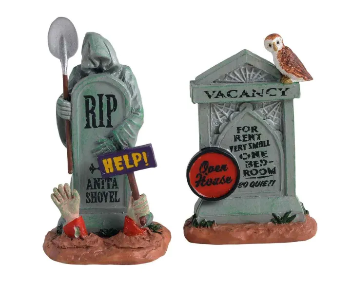 14831 - Tombstone Duo, Set Of 2 - Lemax Spooky Town Accessories