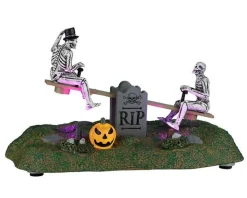 24932 - Tombstone See-Saw, Battery-Operated (4.5-Volt) - Lemax Spooky Town Halloween Village Accessories