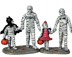 62423 - Trick Or Treating With Mummy And Deady, Set/2 - Lemax Spooky Town Figurines