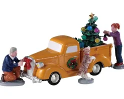 93444 - Trimming The Truck, Set Of 4 - Lemax Table Pieces