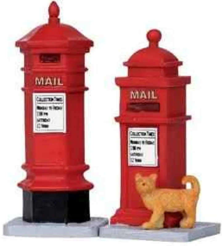 14362 - Victorian Mailboxes, Set Of 2 - Lemax Christmas Village Misc. Accessories