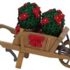 64479 - Wheelbarrow With Poinsettias - Lemax Christmas Village Misc. Accessories