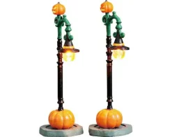 74217 - Witch Pumpkin Patch, Set Of 2, Battery-Operated (4.5V) - Lemax Spooky Town Accessories