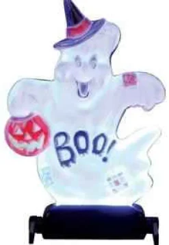 14353 - Yard Light - "Boo!" Ghost, Battery-Operated (4.5V) - Lemax Spooky Town Halloween Village Accessories
