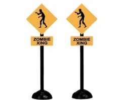 74218 - Zombie Crossing, Set Of 2 - Lemax Spooky Town Accessories