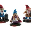 82569 - Zombie Garden Gnomes, Set Of 3 - Lemax Spooky Town Figurines