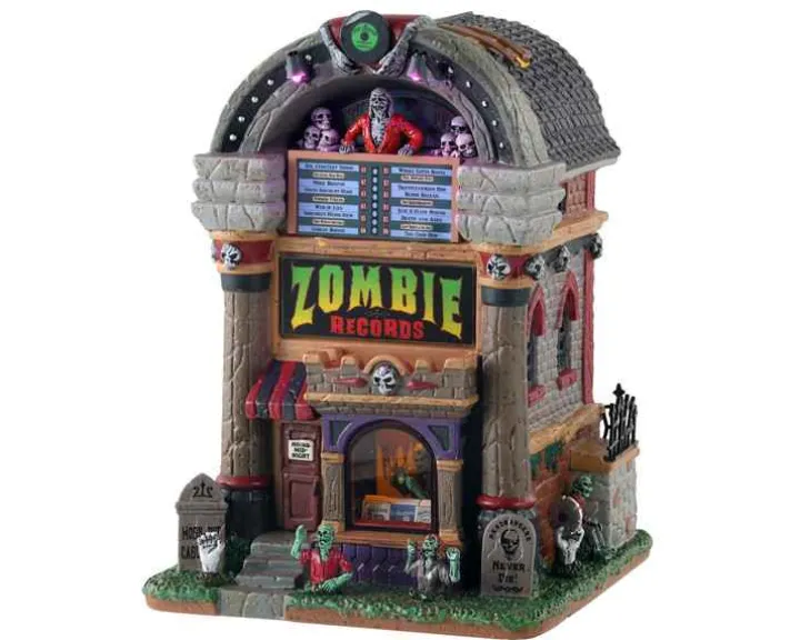 15726 - Zombie Records, With 4.5V Adaptor (Aa) - Lemax Spooky Town Houses