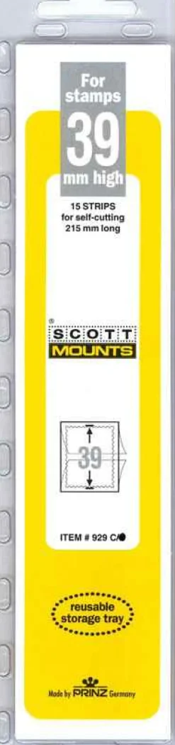 39 Mm X 215 Mm Strip Clear Mount (15 Mounts)