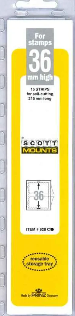 36 Mm X 215 Mm Strip Clear Mount (15 Mounts)